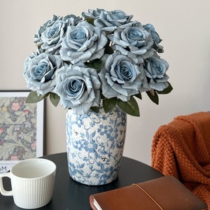 Rosas Artificiales Cappuccino Rose, Flores de Seda y Plástico, Decoración para Bodas y Hogar, Ramo Ecológico - Product Image 4