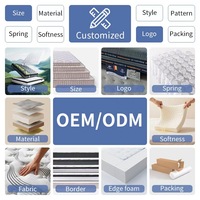 Modernes Design Umweltfreundliche Luxus-Kingsize-Federkernmatratze Dicke Latex-Vakuum-Matratze Memory-Schaum Mittelfeste Stoffmatratze für Hotel und Villa