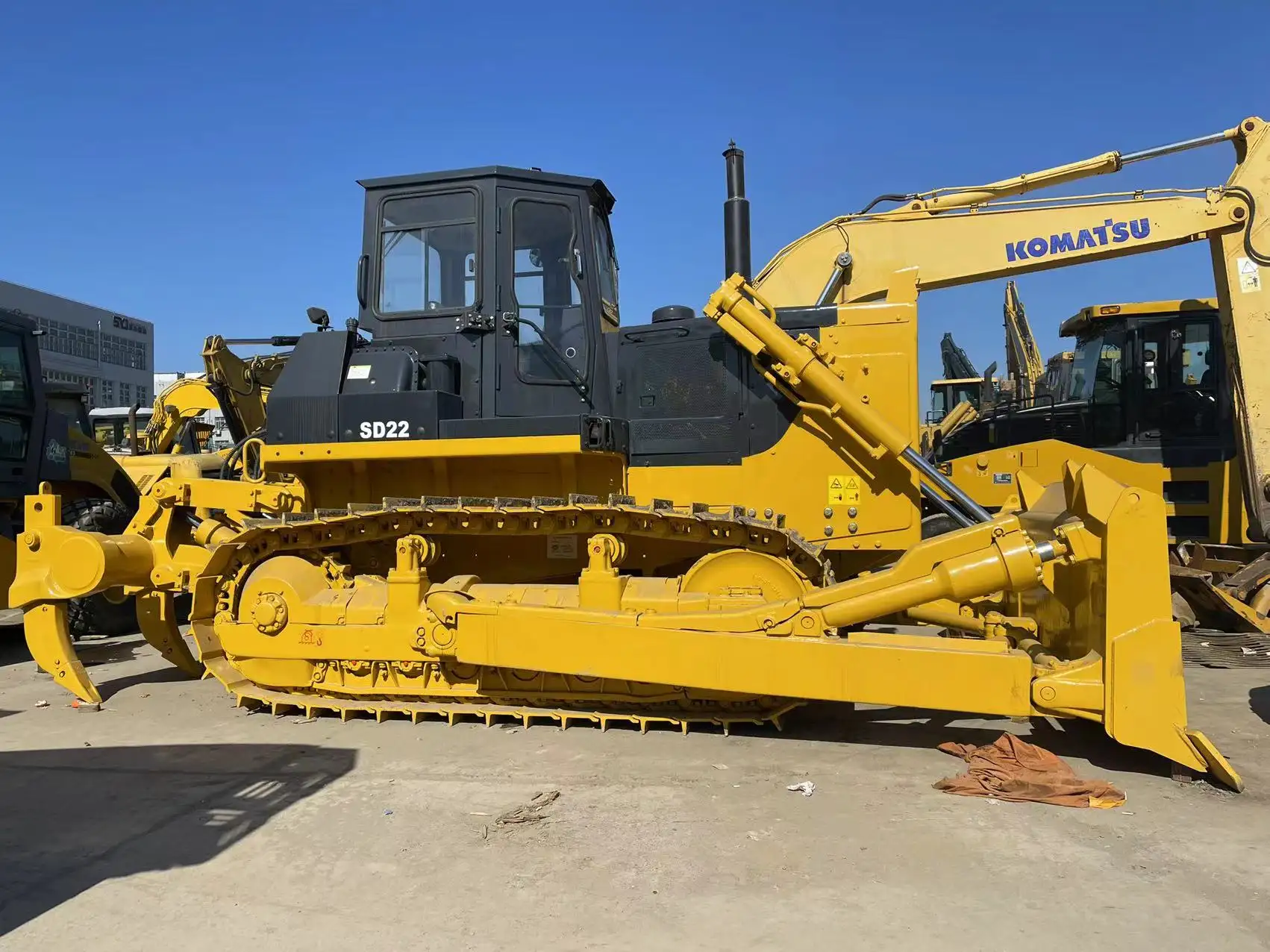 Original gebraucht Shantui SD22 Bulldozer hochwertig gebraucht Raupen-Dozer mit Ripper Baumaschinen günstig zu verkaufen