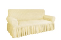 Housse de canapé triple siège extensible lavable colorée classique pour canapés sectionnels et canapés arabes