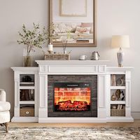 Cheminée électrique murale et encastrable de 80 pouces avec plusieurs couleurs de flammes et de lits de bûches, et contrôle intelligent par application pour la maison (vente en gros)
