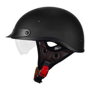 男性と女性のための軽量ビンテージハーフヘルメットデュアルスポーツ電気自動車とバイクに乗るための内視鏡付き - Product Image 6