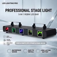 Projecteur laser de scène à 5 têtes avec moteur pas à pas, 45W, faisceau RGB, DMX, effet sonore pour discothèque, bar, fête, mariage