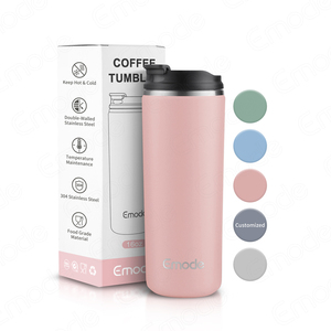 Borraccia Termica Semplice Monocolore Emode, Tazza Termica Leggera con Coperchio Flip Sip <span class=keywords><strong>per</strong></span> Donna Uomo Guida all'Aperto - Product Image 5