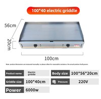 Plaque de cuisson électrique professionnelle SURRI, gril plat en acier inoxydable, plaque de cuisson Teppanyaki, puissance précise de 1000 à 3000 W