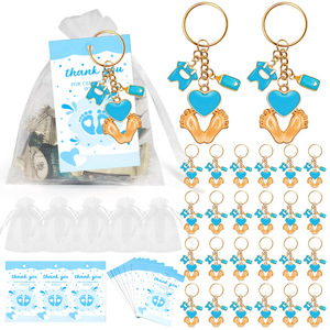 Portachiavi Ricordo per Neonati con Piedini e Biberon, Regalo per Baby Shower, Festa di Benvenuto, Bomboniere di Ringraziamento - Product Image 6