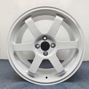 Roues sport de course forgées blanches de style rayons pour Nissan,<span class=keywords><strong>Fiat</strong></span>,Mazda, taille 16 ''-24'', 17x7.5 18x7.5, PCD 4x98 4x100 - Product Image 4