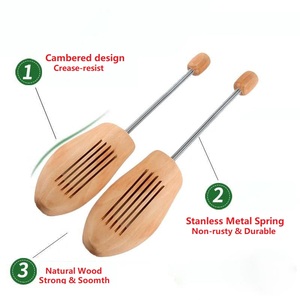 Ensanchadores de zapatos de resorte en espiral para hombres y mujeres de madera natural resistente a las arrugas - Product Image 4
