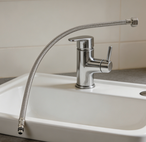 <span class=keywords><strong>Tuyau</strong></span> tressé en aluminium de 60 cm de qualité supérieure pour raccordement de plomberie - Product Image 1