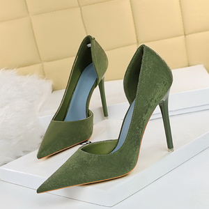 Chaussures à talons hauts pour femmes en tissu technique premium, motif gaufré, style artistique tendance, pour soirée, grandes tailles, été - Product Image 3