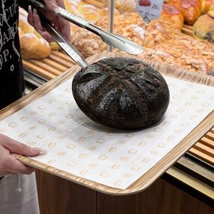 Plato de Papel Desechable para Panadería, Apto para Alimentos, Antigrasa, para Envolver Pan, Empacar Tostadas - Product Image 2