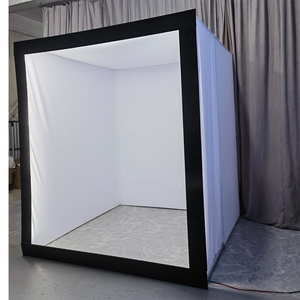 Photomaton en libre-service compatible SLR avec miroir infini, design métallique en cube, taille personnalisée pour événements festifs, compatible iPad - Product Image 6