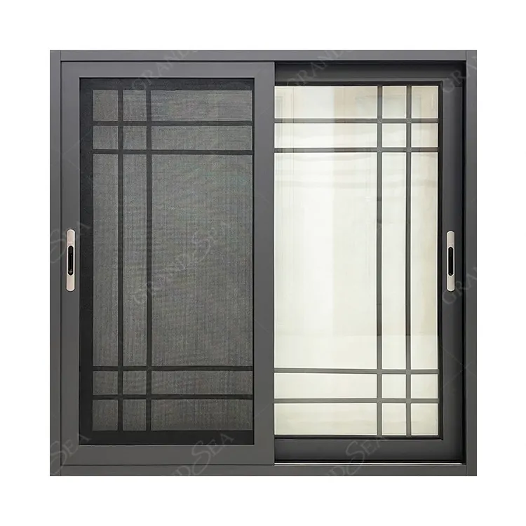 Grandsea Aluminium Customized Color Sliding Window Modern Design Living Room Aluminum Frame Glass Windows For Balcony