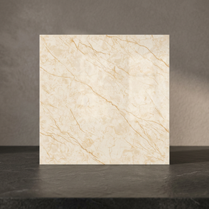 Dyna Azul 600x600mm Polished Porcelain Tiles Blue Marble Look Glossy Interior Bathroom Flooring - Product Image 1