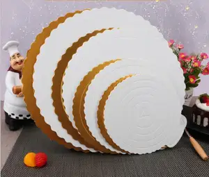 Wholesale Food Grade Golden Foil Paper Cake Bases Boards Mini Cake Board 4 6 8 10 12インチAvailable Cake Baseベースパラトルタ