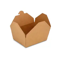 Boîte à lunch jetable en papier kraft pour salades et fruits à emporter en gros