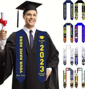 Étole de graduation universitaire colorée 2025 avec impression par sublimation et bordure - Product Image 4