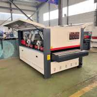 Machine de polissage automatique à brosse rotative pour le bois, les meubles, les portes d'armoires, le contreplaqué, les sols en bois, le MDF, le travail du bois