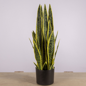 Plantas Artificiales de 65 cm, Plantas <span class=keywords><strong>Serpiente</strong></span> Artificiales, Plantas de Plástico con Borde Amarillo para Decoración del Hogar y Fiestas - Product Image 3