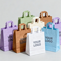 Sac en papier kraft écologique, sac en papier d'emballage, sacs en papier brun personnalisés avec poignées HONPAK