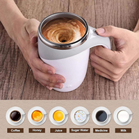Mug à café à agitation automatique avec logo personnalisé, en acier inoxydable, intelligent, à agitation magnétique, pour lait, poudre de protéines