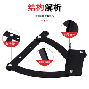 Rounded Coffee <b>Table</b> <b>Hinge</b> 2.5 Mm Iron Surface Mount Durable Furniture Hardware Minimalist Design - Product Image 3