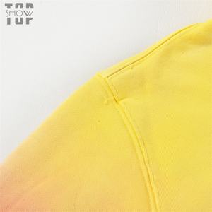 OEM 400GSM 100% Cotton High Quality Sweatshirt <b>Hoodies</b> Yellow and <b>Pink</b> Dip-Dye <b>Hoodies</b> - Product Image 4