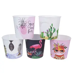 Pot bunga berwarna, pot bunga plastik malas, penyerapan air otomatis, tingkat air visual, pot Kreatif anggrek kupu-kupu