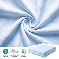Tissu de matelas en fibre de polyester 100% tricoté jacquard ignifuge, fourni par l'usine, pour la literie domestique