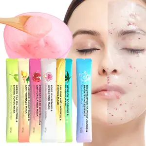 Máscara facial de borracha descascável, múltipla máscara de ácido hialurônico diy spa clareamento de lama natural para mulheres
