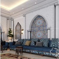 Foshan marocain Majlis canapé arabe au sol personnalisation possible ensemble de canapé arabe classique