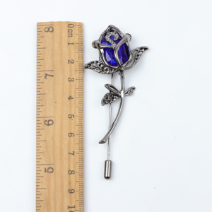 Advanced Men Retro Golden Flower Brooch <strong>Pins</strong> Collar Suit Stick Breastpin Diamante <strong>Pin</strong> Men's Suit Dressup - Product Image 3