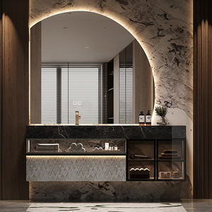 Mueble de Baño con Lavabo Integrado de Cerámica sin Costuras Estilo Hotel con <span class=keywords><strong>Espejo</strong></span> Plano Inteligente y Funciones <span class=keywords><strong>Antivaho</strong></span> - Product Image 2