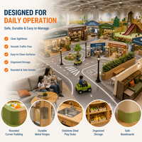 Aire de jeux intérieure souple pour centres de divertissement familial : Forêt, Ranger, Marché, Route, Piscine à balles, Ville