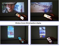 Mini projecteur WiFi Cheerlux, dernière mise à jour, 300 ANSI, 1920x1080 pixels, HD, home cinéma, prend en charge 1080P, projecteur portable