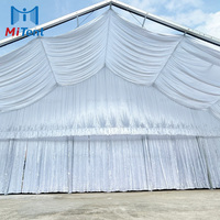 Tente de réception incurvée 15x40m en PVC transparent pour événements en Ouganda – Idéale pour services de traiteur et événements extérieurs