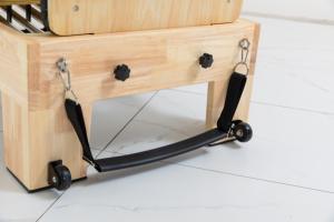 Reformer Pilates haut de gamme personnalisé <span class=keywords><strong>avec</strong></span> <span class=keywords><strong>lit</strong></span> en hêtre, équipement de gym polyvalent pour la maison, idéal pour le yoga, la perte de poids et le remodelage corporel - Product Image 2