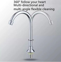 Robinet à pédale en laiton pour eau froide, usage hospitalier et commercial, pour laboratoire, monotrou