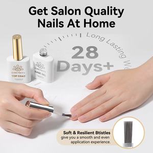 BORN PRETTY <span class=keywords><strong>Kit</strong></span> de vernis à ongles gel UV sans acide, base et top coat brillant, super brillant, anti-rayures, sans résidu, top coat gel diamant - Product Image 5