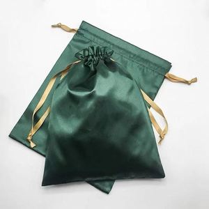 Bolsa de Viaje Grande de Satén de Seda para Maquillaje, Cosméticos y Lencería, con Cordón, Color Morado, para Regalo - Product Image 2