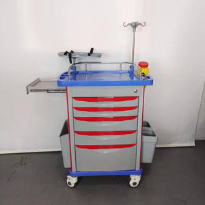 Chariot médical robuste en ABS pour hôpital, avec plusieurs tiroirs et roulettes, en matériau ABS - Product Image 2