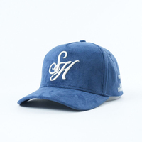 Gorras de Béisbol de Alta Calidad para Hombre, de Gamuza, con Logotipo Bordado en 3D Personalizado, de 5 Paneles, con Hebilla de Cuero Ajustable