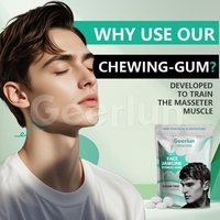 Geerlun OEM Chewing-gum ultra-résistant pour la mâchoire, renforce et affûte la mâchoire, 15 fois plus dur, sans sucre, marque privée