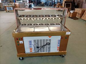 Chất Lượng Cao Trung Quốc Thép Không Gỉ Cán Chiên Máy Kem Duy Nhất Pan Fry Biểu Tượng Tùy Chỉnh Hot Bán Sữa Chua Sữa - Product Image 6