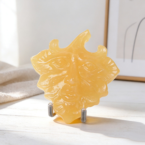 Vente en gros d'objets artisanaux en cristal de guérison, pierres précieuses naturelles sculptées, sculpture de feuille en cristal pour la décoration - Product Image 4