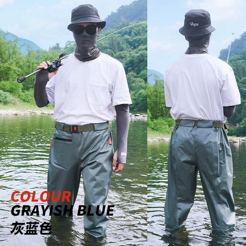 รุ่นอัพเกรด - กางเกงเอวไนลอนสีเทา-น้ำเงิน