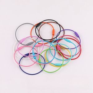 Llaveros de alambre de acero inoxidable coloridos con extremos de PVC, anillos de llavero duraderos para actividades promocionales y accesorios de bricolaje - Product Image 2