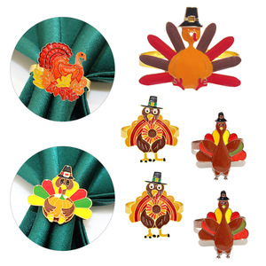 Anneaux <span class=keywords><strong>de</strong></span> <span class=keywords><strong>serviette</strong></span> <span class=keywords><strong>de</strong></span> table en acier inoxydable amusants pour la fête <span class=keywords><strong>de</strong></span> Thanksgiving, supports <span class=keywords><strong>de</strong></span> serviettes pour la décoration <span class=keywords><strong>de</strong></span> table <span class=keywords><strong>de</strong></span> dîner - Product Image 1