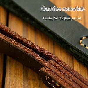 Correa Corta para Perro de Cuero Auténtico, Antitirones, para Perros Medianos y Grandes, Correa de Cuero Vacuno para Pasear Mascotas - Product Image 6