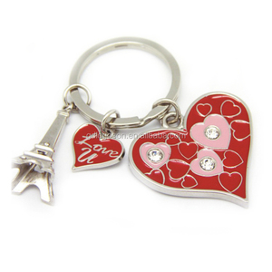 Tình Yêu Pháp Kim Loại Quà Tặng Du Lịch Móc Khóa Tháp <span class=keywords><strong>Eiffel</strong></span>/Notre Dame De Paris Eiffle <span class=keywords><strong>Tower</strong></span> Keychain Lưu Niệm Paris - Product Image 2